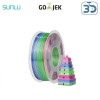 SUNLU 3D Printer Filament Silk PLA+ Rainbow Multi Color Neat Winding